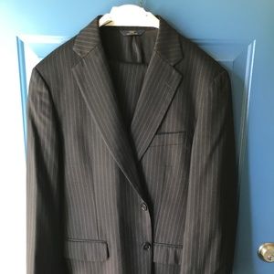 Navy pinstripe Brooks Brothers suit